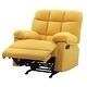 preview thumbnail 2 of 4, Fabric Upholstered Reclining Chair with Padded Arms - 39" - Yellow