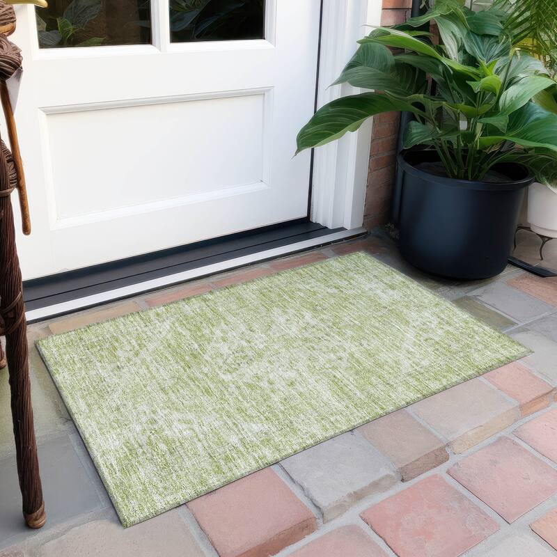 Machine Washable Indoor/ Outdoor Vintage Traditional Chantille Rug