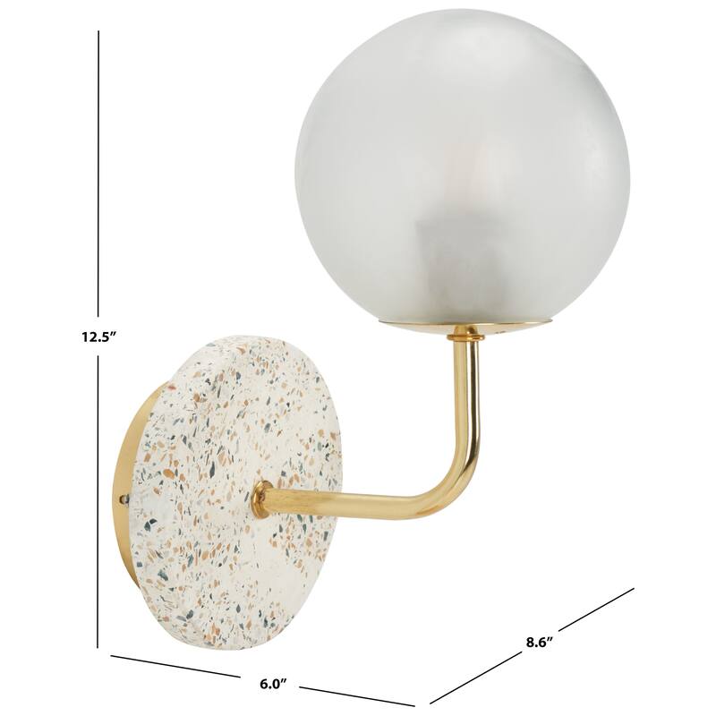 SAFAVIEH Lighting 13" Nicolai Wall Sconce - 9"W x 6"D x 13"H