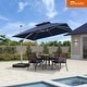 preview thumbnail 22 of 42, PURPLE LEAF 10/12 ft Square Sunbrella Patio Cantilever Umbrella with Base