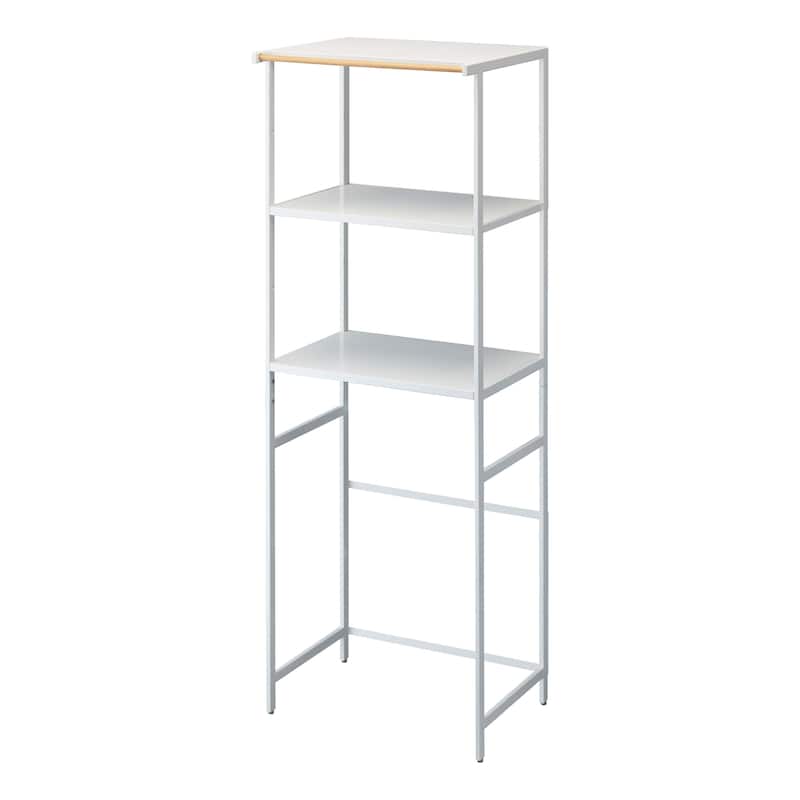 Yamazaki Home Storage Rack - Three Sizes, Steel, 67-Inch (Fridge), Holds 64.9 lbs, Adjustable - White