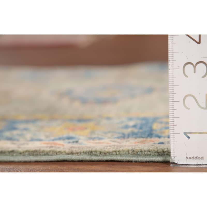 Green Kazak Foyer Rug Handmade Wool Carpet - 2'1" x 3'0"