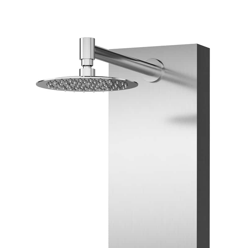 Monterey 8-in Rain Showerhead ShowerSpa with 6-Body Jets Handshower and Tub Spout Brushed Stainless Steel 1.8 GPM