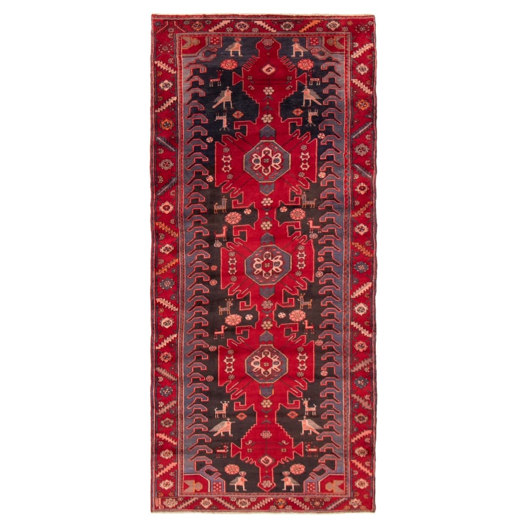 ECARPETGALLERY Hand-knotted Anadol Red Wool Rug - 4'0 x 9'6