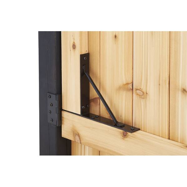 Shop Richelieu Gk1 11 15 16 Long Anti Sag Bracket Kit For Gate Support Black Overstock 18847144