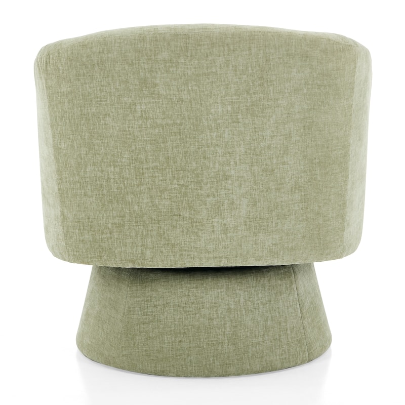 Roomfitters Contemporary 360° Swivel Barrel Chair, Premium Chenille Upholstered Accent Lounge Chair with Plush Cushioning, Green