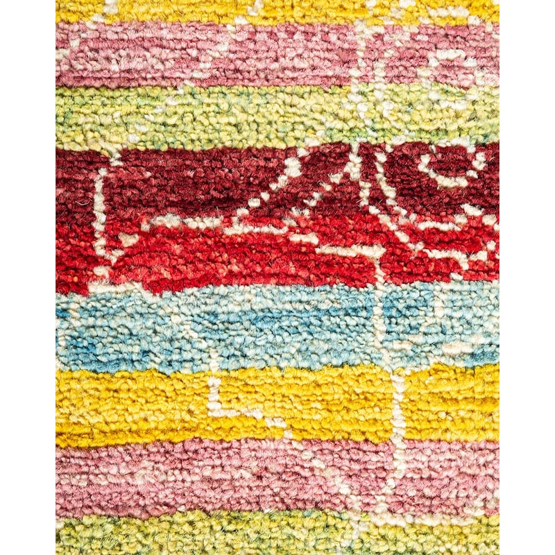 Overton Hand Knotted Wool Vintage Inspired Modern Contemporary Arts & Crafts Ivory Area Rug - 9' 1" x 11' 9"