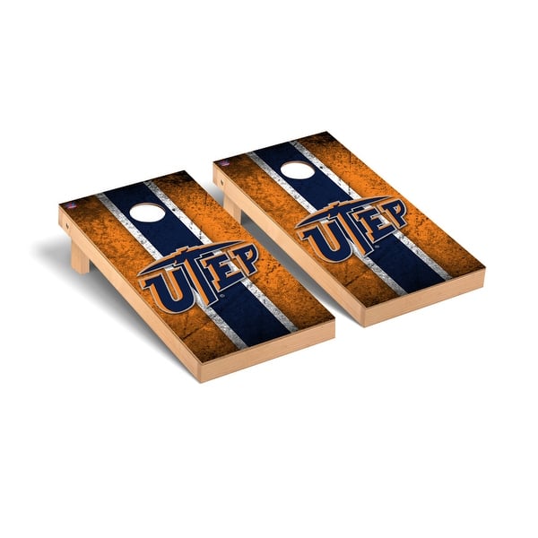 slide 2 of 5, Texas El Paso UTEP Miners Vintage Cornhole Board Set