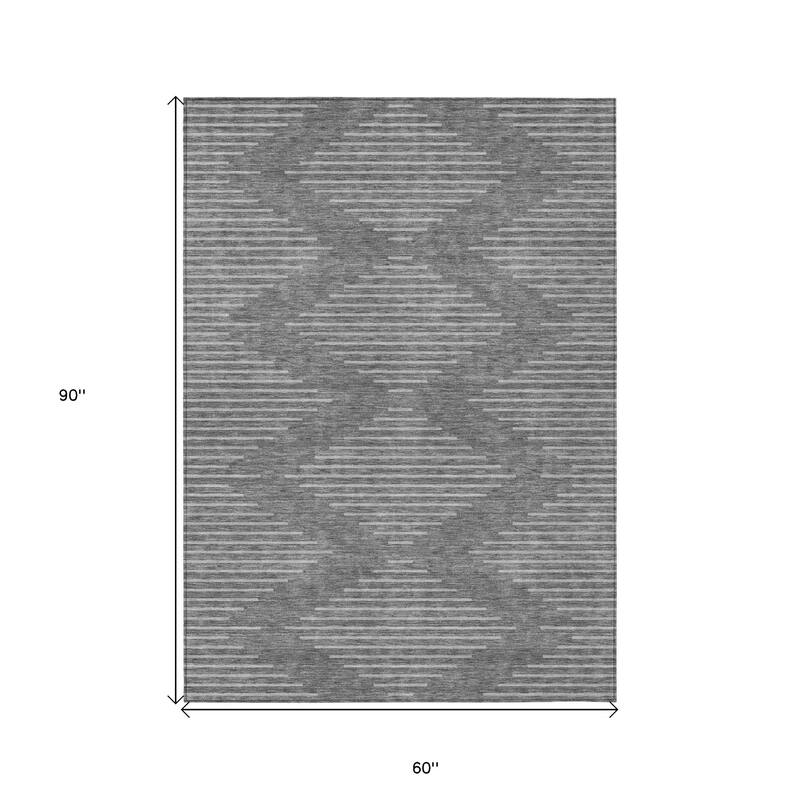 HomeRoots Geometric Transitional Rectangle Outdoor Rug