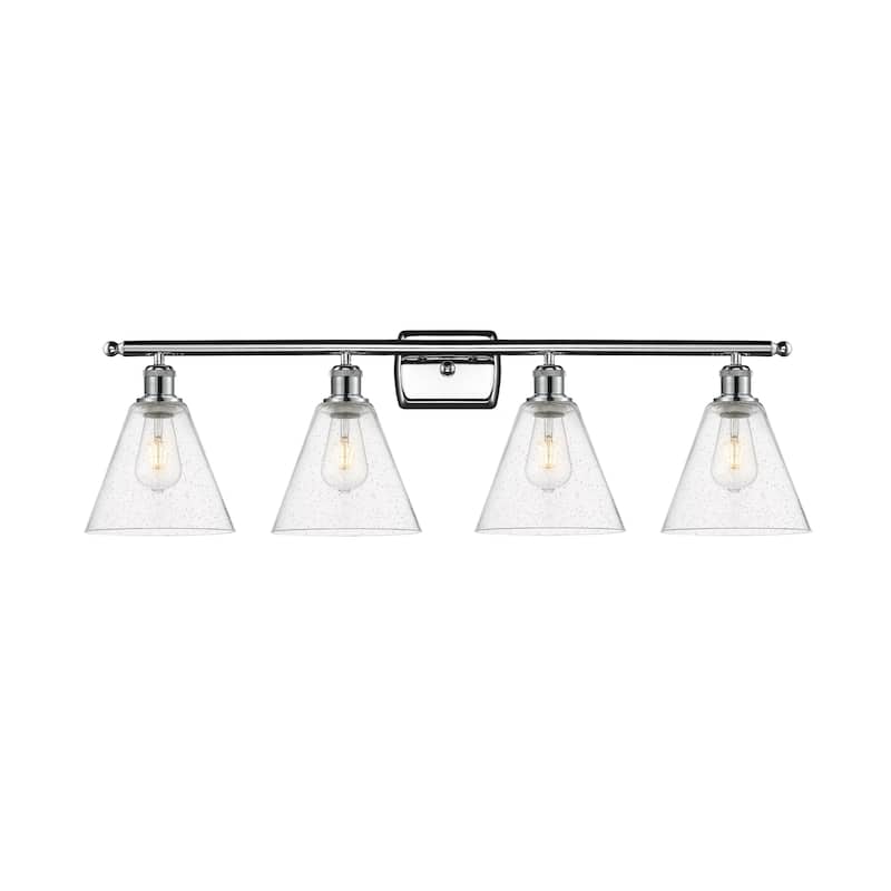Innovations Lighting Berkshire - 4 Light 38" Bath Vanity Light - Seedy/Polished Chrome Finish
