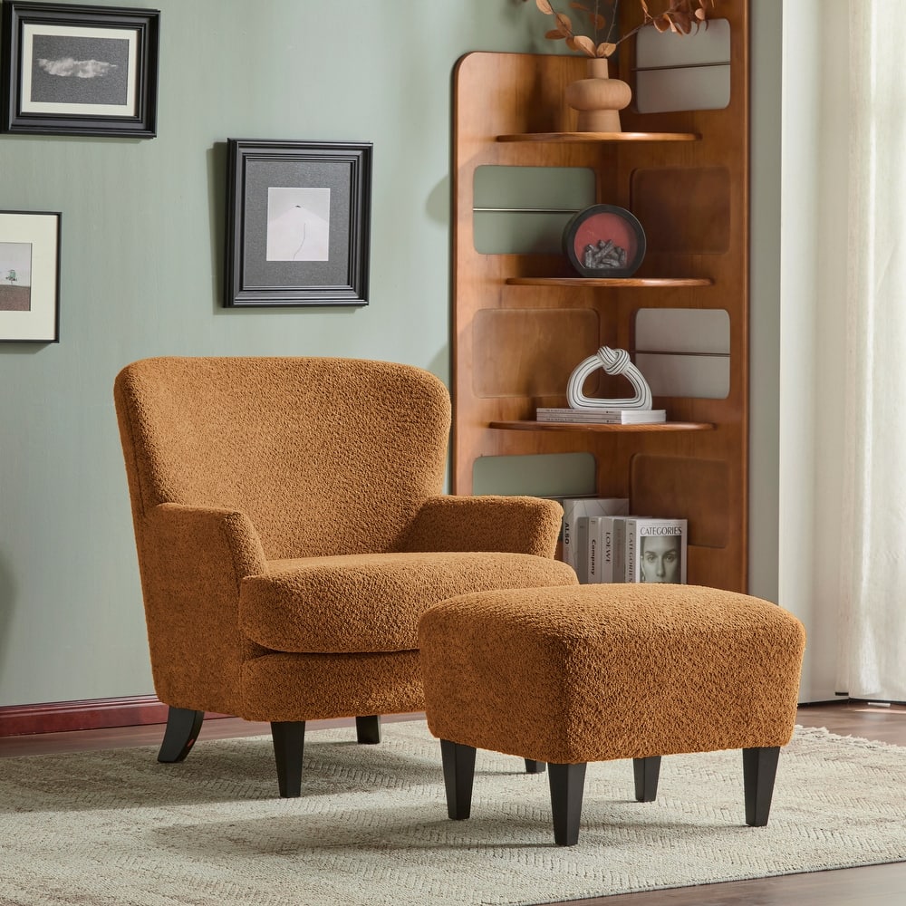 Hartshorn Upholstered Club Chair and Ottoman Set by Christopher Knight Home