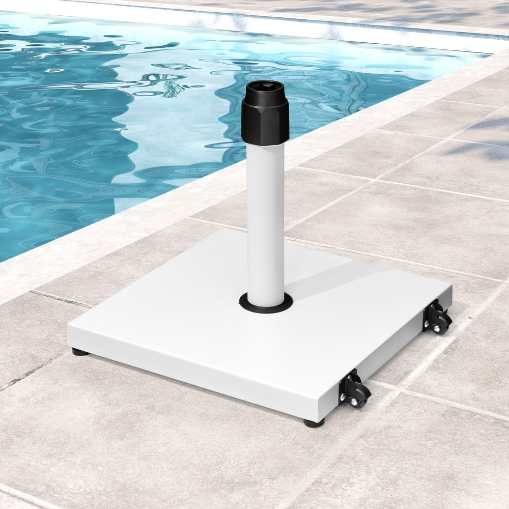 Pellebant Outdoor Market Umbrella Concrete Base Stand with Wheels
