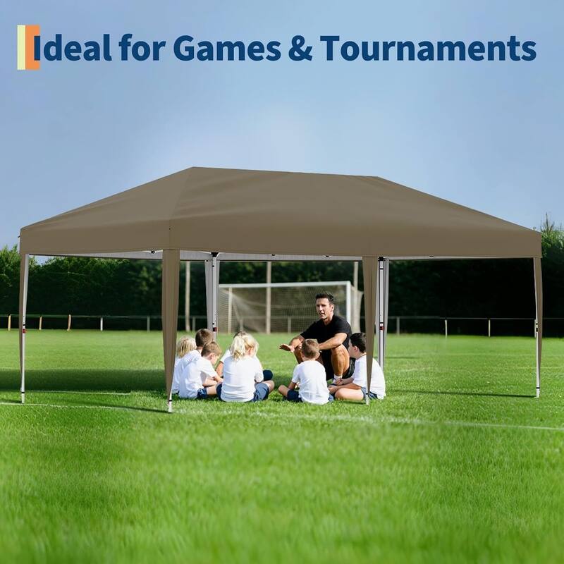 10X20 Pop Up Canopy Tent with 4 Sidewalls for Events, Parties, Camping