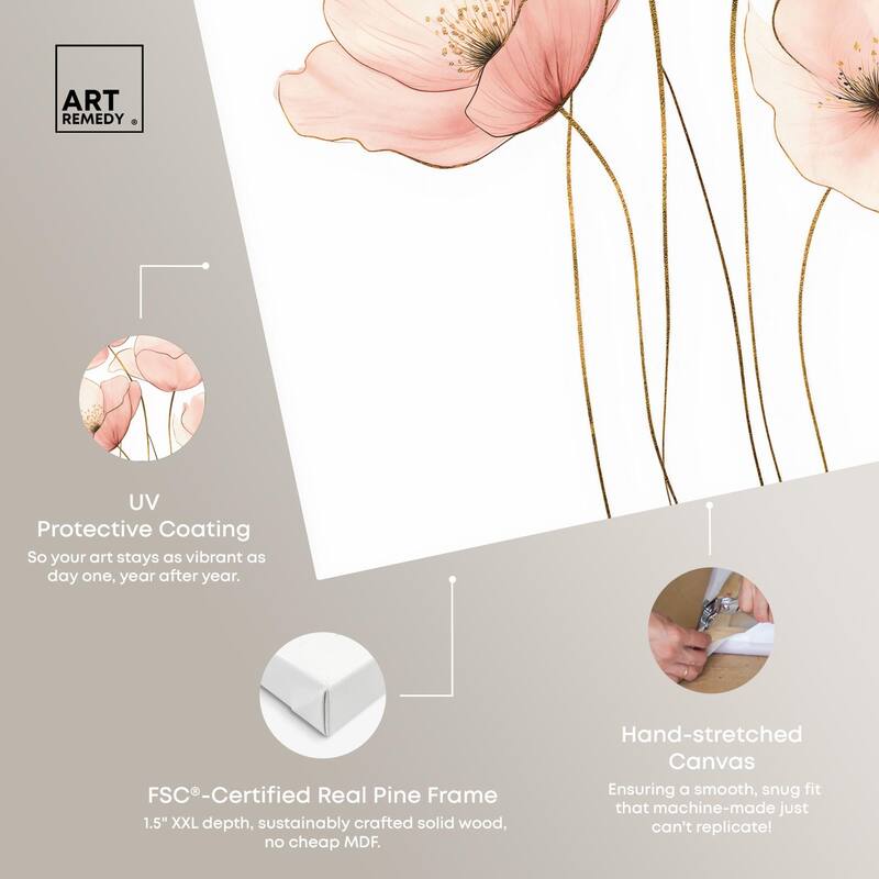 Pink Petal light Canvas by Art Remedy, Gallery Wrapped