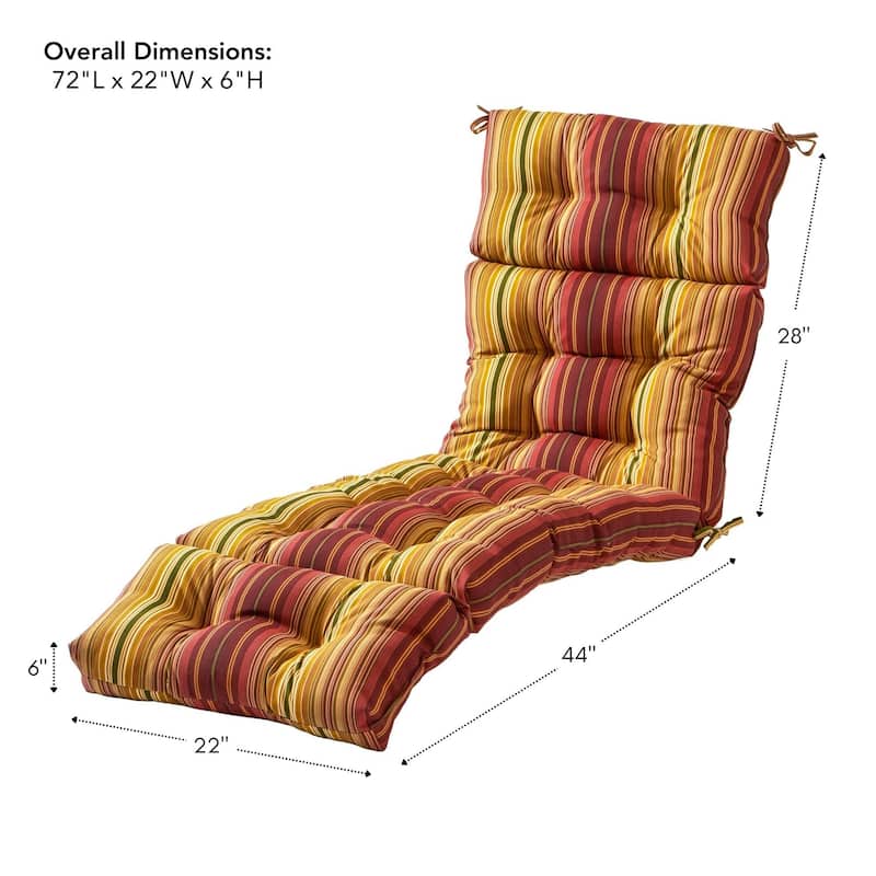Outdoor Chaise Lounge Cushion by Greendale Home Fashions