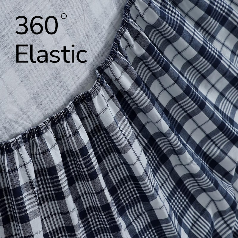 Feather & Stitch Cotton Flannel Sheets Set 4 Piece Bed Sheets Heavy Weight Bedding