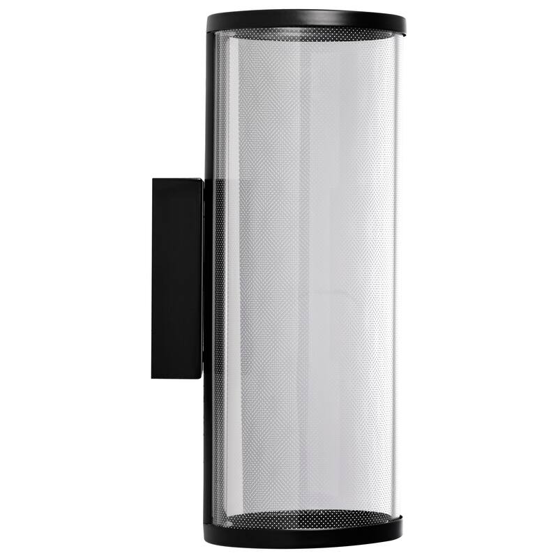 Vale LED Sconce Matte Black Silk Screened Acrylic Lens