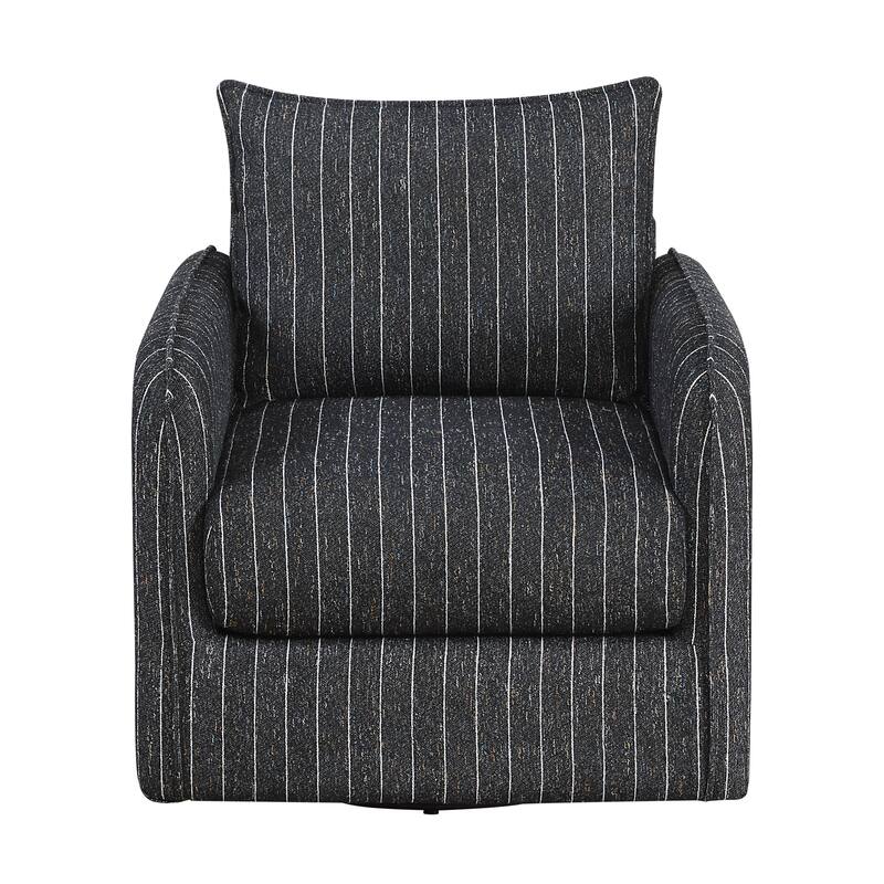 Calmette 31.5" Textured Fabric Swivel Chair with 360-Degree Motion