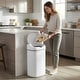 preview thumbnail 2 of 9, iTouchless Oval 13‑Gallon Sensor Kitchen Trash Can with AbsorbX Odor Filter