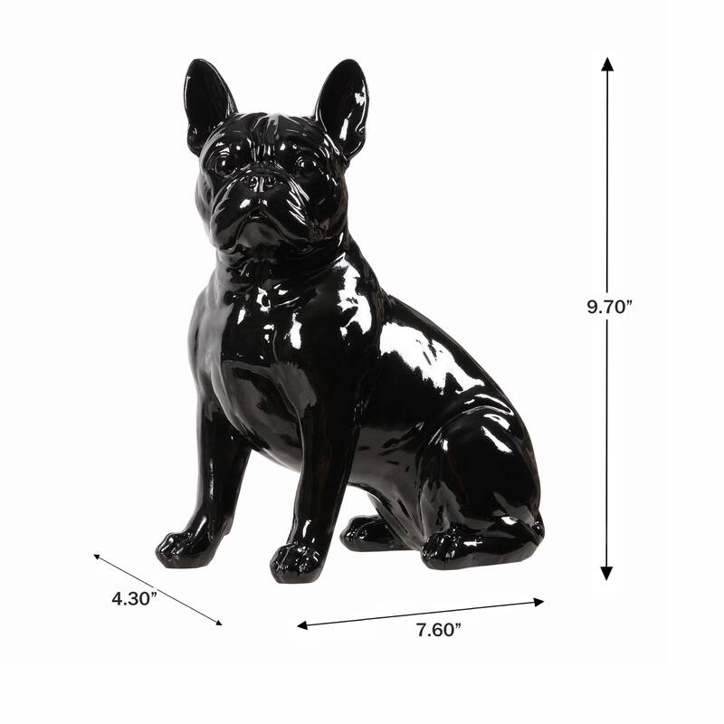 French Bulldog Figurine - 9.75" - Black