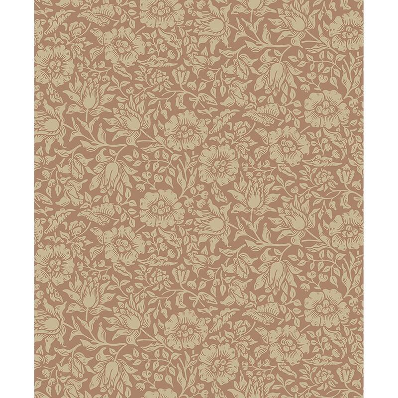 A-Street Prints Mallow Rose Floral Vine Wallpaper