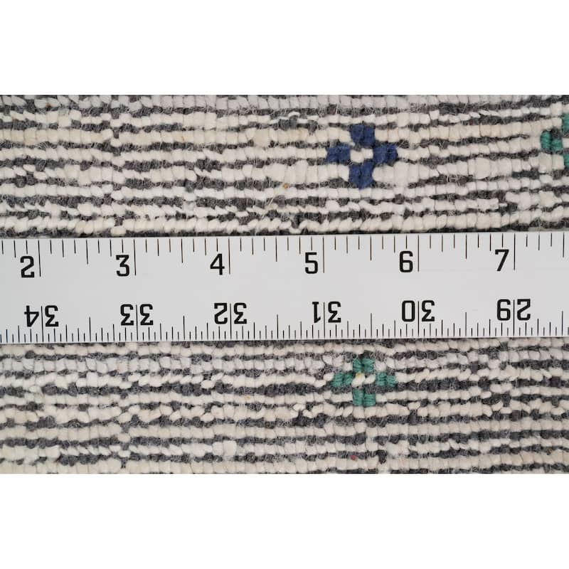 Hand Knotted Oriental Viscose Silk Carpet Tribal Animal Pictorial Beige & Ivories Gabbeh Area Rug - 9' 9'' X 8' 2''