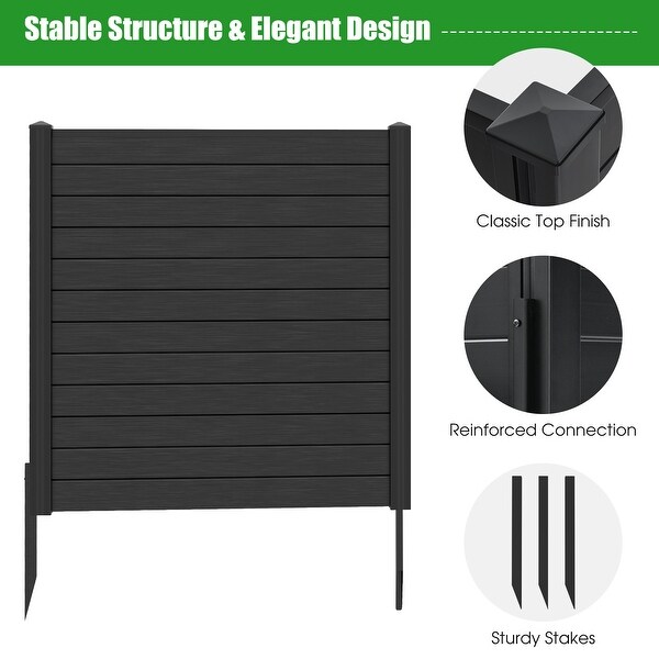 最終決算 2-Pack Outdoor Trash for Stakes Foot 3 with Fence Privacy 洋楽