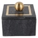 preview thumbnail 34 of 48, Marble Decorative Storage Box with Lid and Gold Accent Handle