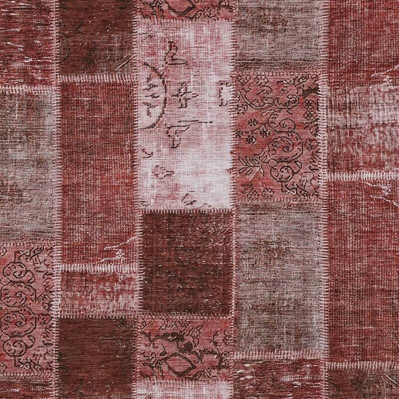 HomeRoots Patchwork Traditional Rectangle Outdoor Rug