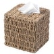 preview thumbnail 3 of 4, Natural Woven Seagrass Wicker Tissue Box Cover Holder Square