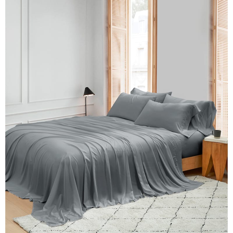 Solid Colored Rayon from Bamboo Breathable Deep Pocket Bed Sheet Set