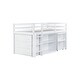 preview thumbnail 17 of 18, White Rubber Wood Loft Bed with Drawer and Pulling -Out Desk,Twin Size