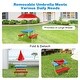 preview thumbnail 3 of 3, Kids Picnic Table, Kids Indoor & Outdoor Table and Bench Set with Removable Foldable Umbrella, for Patio, Backyard, Plastic
