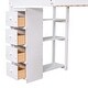 preview thumbnail 11 of 55, Twin size Loft Bed with Storage Drawers ,Desk and Stairs, Wooden Loft Bed with Shelves, No box spring required- White
