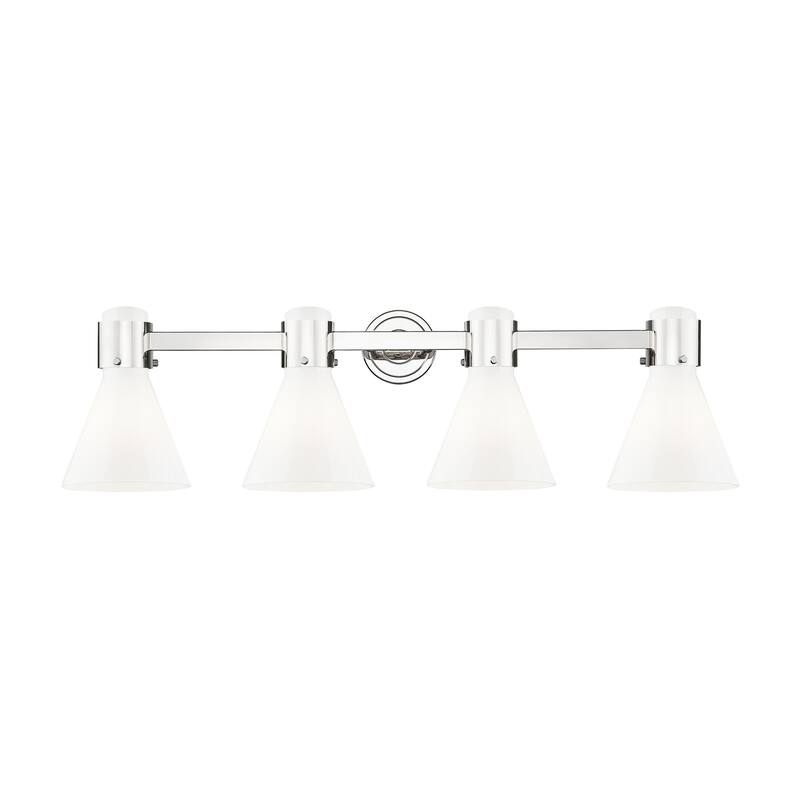 Innovations Lighting Downtown Urban - Lawton Cone - 4 Light 34" Wall-Mounted Bath Vanity Light