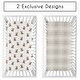 preview thumbnail 2 of 4, Sweet Jojo Designs Boho Teddy Bear Boy, Girl, Gender Neutral 2 Pack Fitted Crib Sheets -Taupe Plaid & Brown, Watercolor, Classic