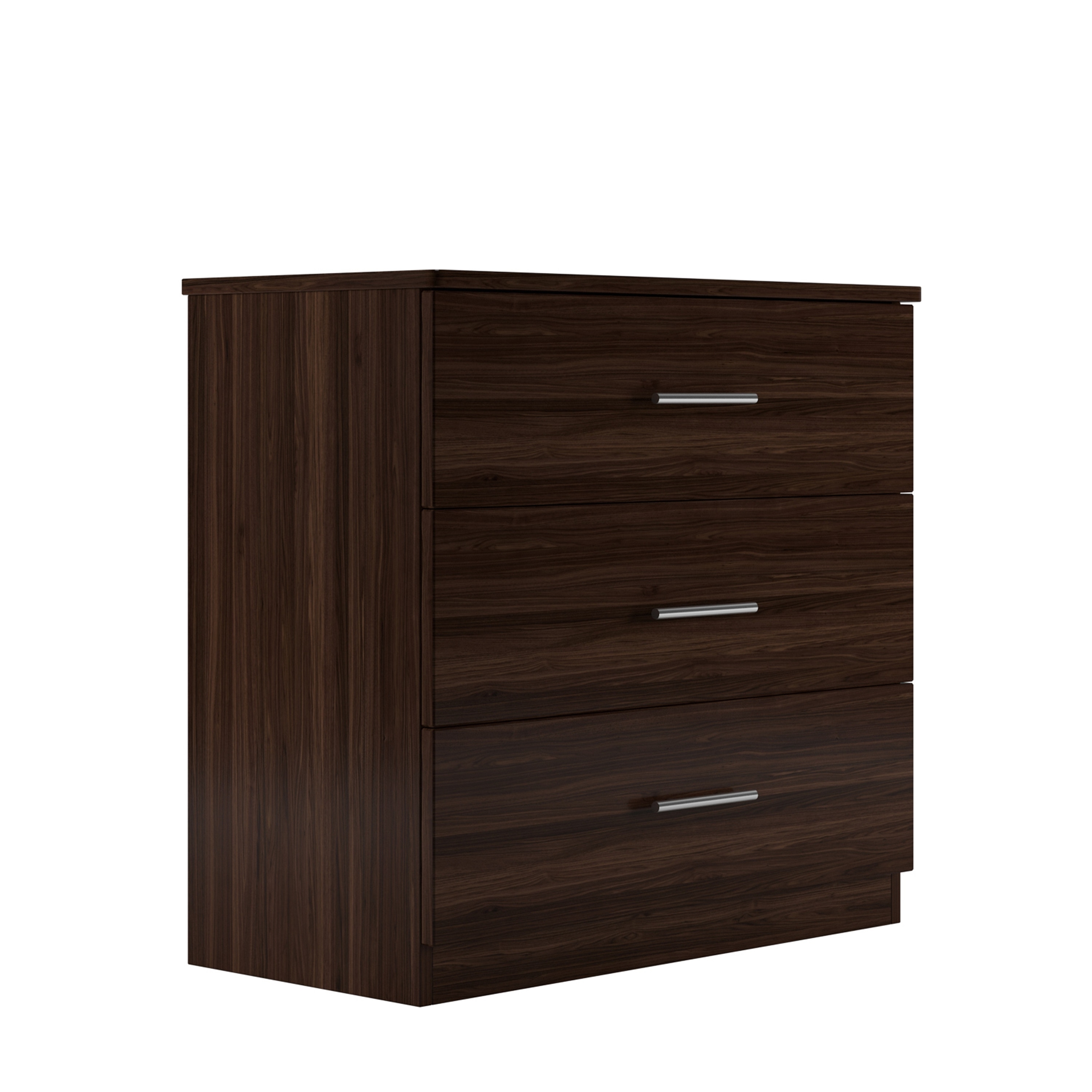 Milford Solid Wood Walnut 3 Drawer Chest On Sale Overstock 31323797