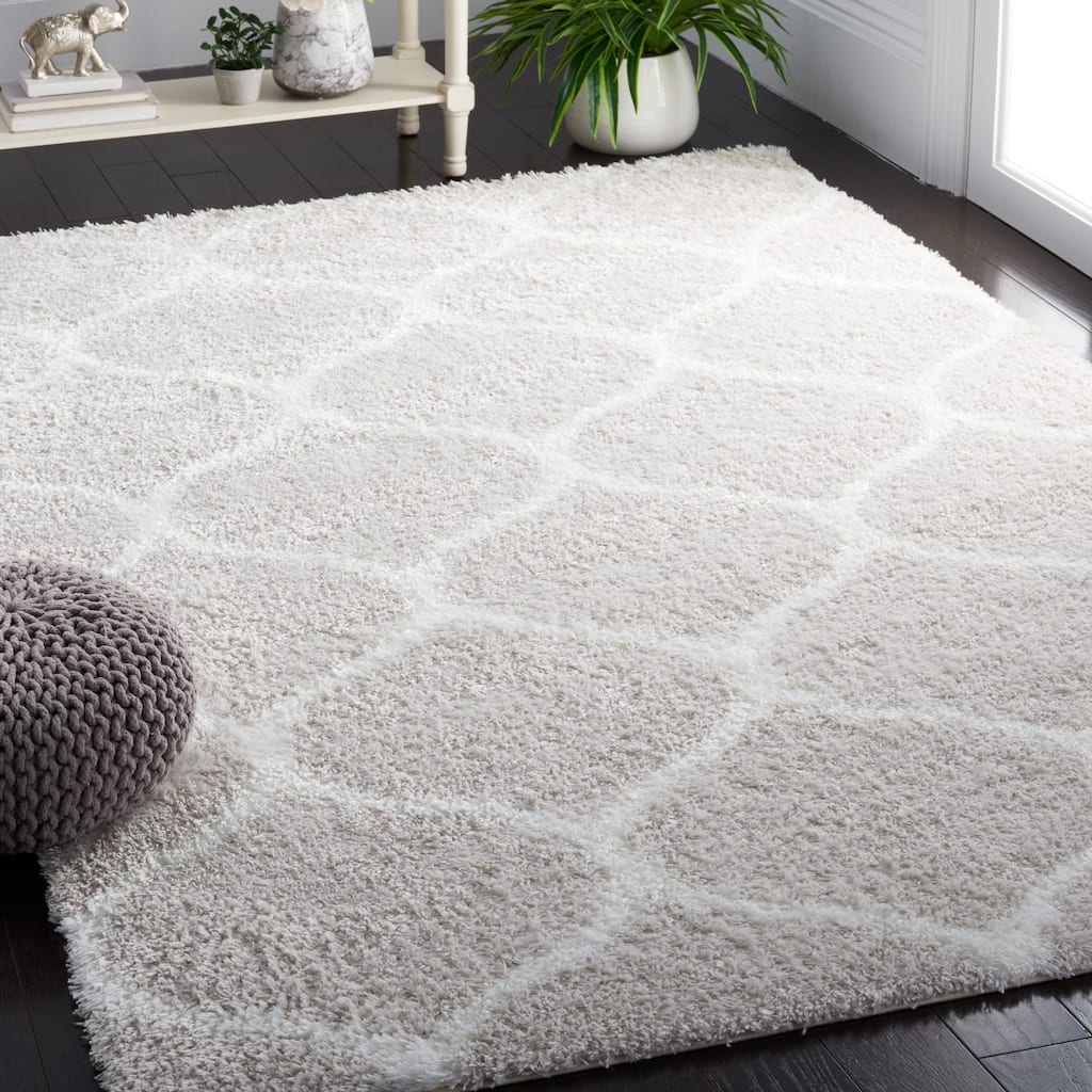 SAFAVIEH, Tahoe Shag Lisl Trellis 1.2-inch Thick Rug - 9' x 12'