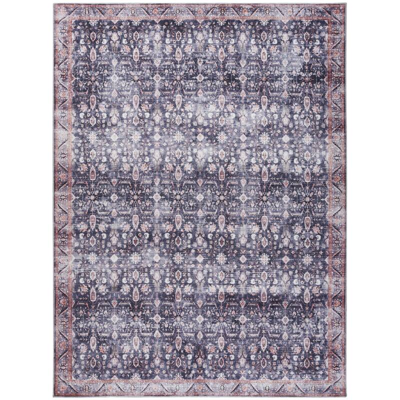 Brilliance Machine Washable Persian Vintage Medallion Area Rug