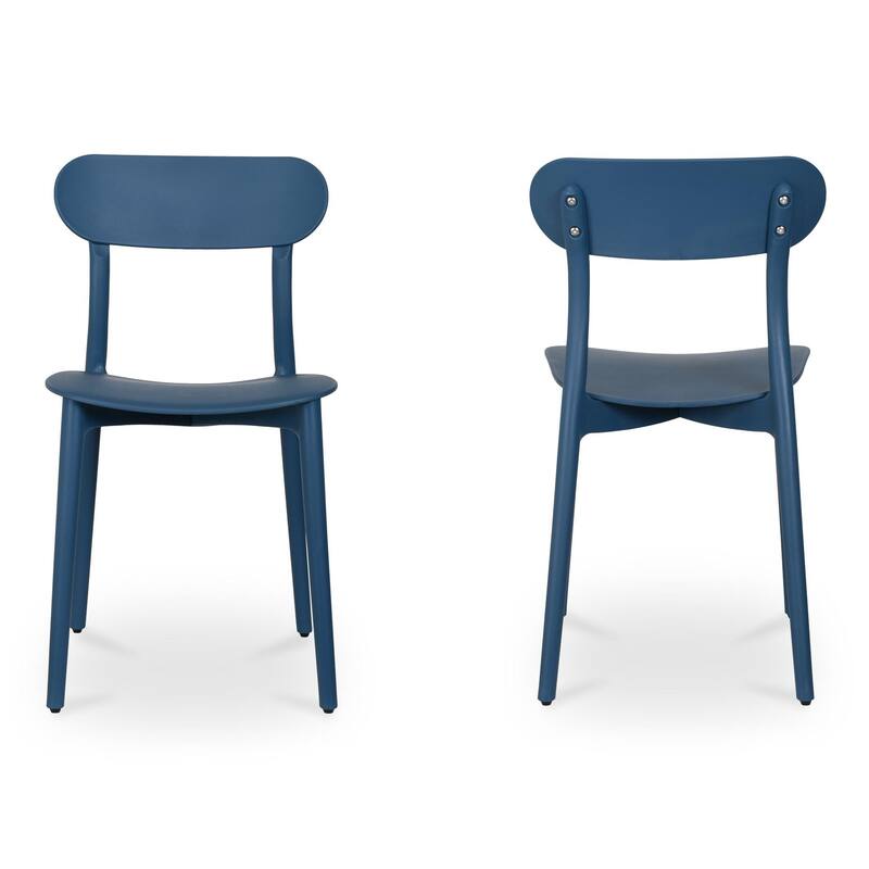 NADAAL STUDIOS Vance, Patio Dining Chairs, Black, Set of Two - 16.75 X 20.5 X 31