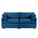 preview thumbnail 115 of 150, Corduroy Sectional Sofa with Removable Ottomans & Ultra-soft Cushions for Living Room & Bedroom Loveseats - Navy