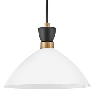 Lark 83257-CO Simon 13" Wide Pendant with Cased Opal Shade