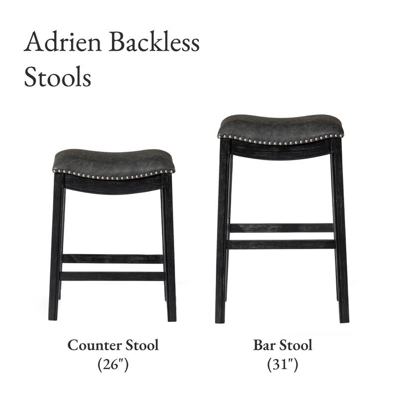 Maven Lane 26" Adrien Saddle Kitchen Counter Height Stool