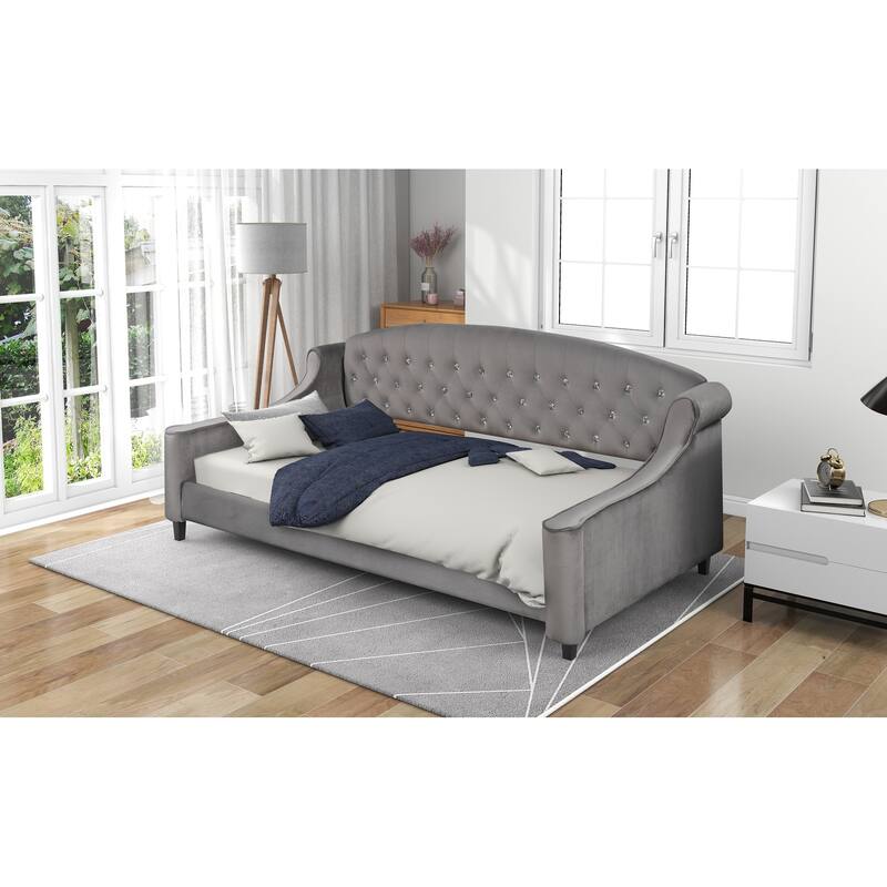 Modern Luxury Tufted Button Daybed,Twin