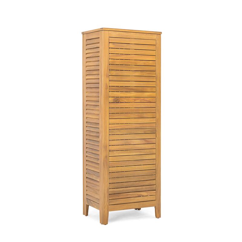 Gribs Acacia Wood Indoor/Outdoor Teak Finish Storage Cabinet by Christopher Knight Home - 61.81" H