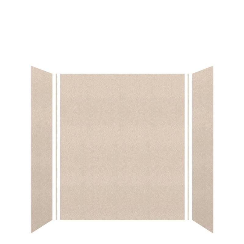 Transolid SWK603672 SaraMar 60" W x 36" D x 72" H Three Panel Shower - Cashew Velvet