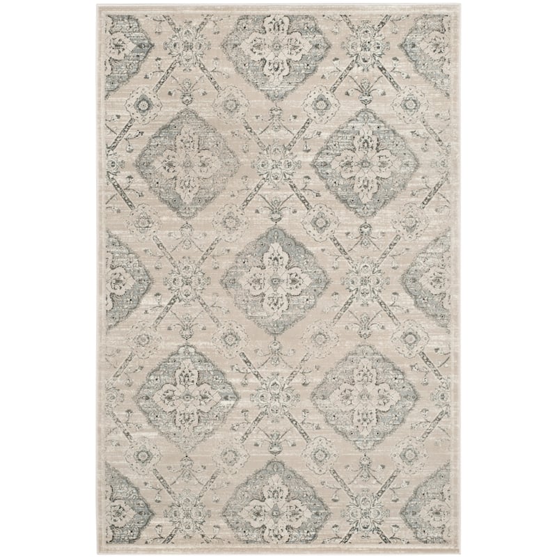SAFAVIEH Carnegie Raghad Modern Distressed Oriental Rug - 5'1" x 7'6" - Taupe/Light Blue