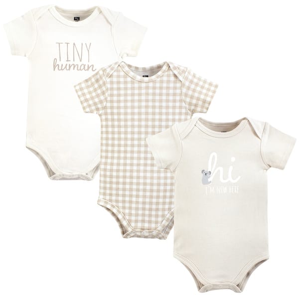slide 1 of 1, Hudson Baby Cotton Bodysuits, New Here 18-24 Months - New Here