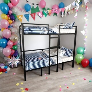 Full Size Loft Bed with Table Set Transformable to Full over Full Bunk,Space-Efficiency