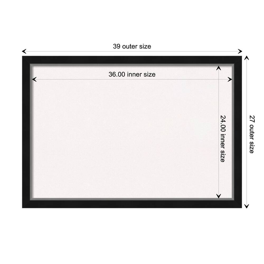 Eva Narrow Framed White Corkboard Bulletin Board